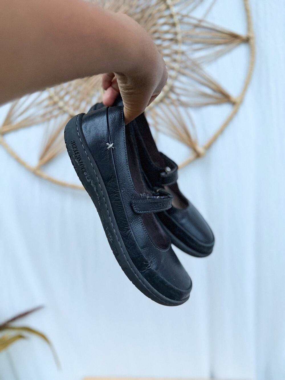 Birkenstock Women’s Black Iona Mary Jane Leather Flats Comfort EU 40 / US 9-9.5
